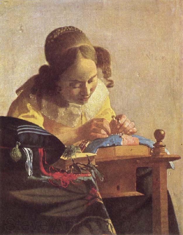 Jan Vermeer The Lacemaker Norge oil painting art